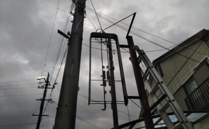 大阪府八尾市水越｜袖看板撤去